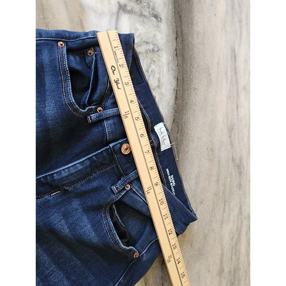 Nicole Miller New York Soho High Rise Bootcut Jeans Dark Wash Blue Size 6